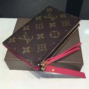 Louis Vuitton Monogram Canvas Adele Compact Wallet Rose M61271 VS06825