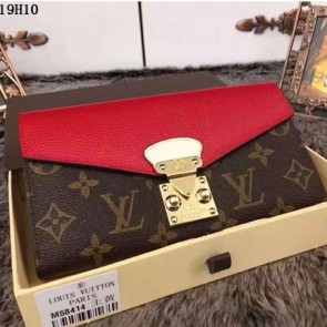 Louis Vuitton Monogram Canvas PALLAS WALLET M58414 Red VS06251