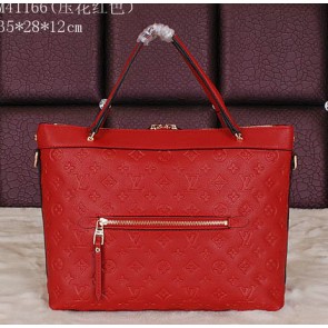 Louis Vuitton Monogram Empreinte Bastille MM Tote Bag M41164 Red VS07635