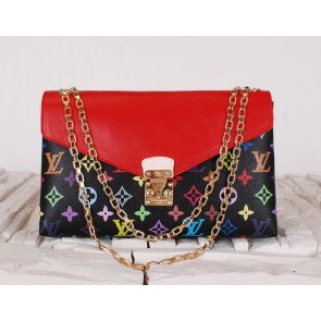 Louis Vuitton Monogram Multicolore Pallas Chain Bag M41261 Red VS08020