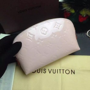 Louis Vuitton Monogram Vernis Cosmetic Pouch Pink M91495 VS06394