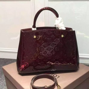 Louis Vuitton Monogram Vernis Montaigne BB M50171 Amarante VS01489