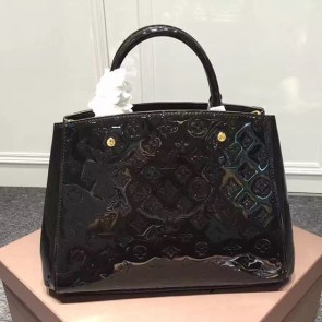 Louis Vuitton Monogram Vernis Montaigne MM M50168 Noir VS00668