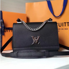 Louis Vuitton Soft Calf Leather Lockme II BB Black M51200 VS08346