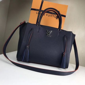 Louis Vuitton Soft Calfskin Lockme Tote Blue M54571 VS09025