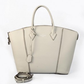 Louis Vuitton Veau Cachemire LOCKIT MM M94595 White VS02011
