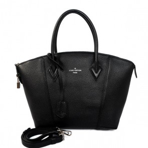 Louis Vuitton Veau Cachemire LOCKIT PM M94594 Black VS01857