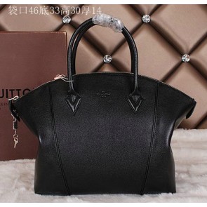 Louis Vuitton Veau Cachemire LOCKIT PM Tote Bag M94594 Black VS01901