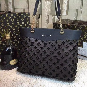 Louis Vuitton Veau Cachemire Pallas Shopper Bag M41580 Black VS05008