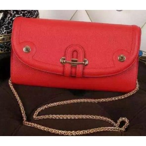 Luxury Hermes Passe-Guide Shoulder Bag Calfskin Leather H33225 Red VS00607