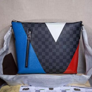 Luxury Louis Vuitton Damier Cobalt Canvas Pochette Jour GM Regatta N41594 VS06962