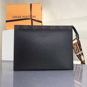 Luxury Louis Vuitton Epi Leather Pochette Voyage MM Black M61692 VS07218