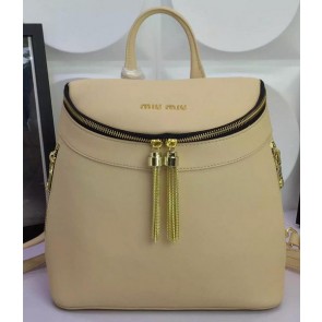 miu miu Backpack Calfskin Leather M0823 OffWhite VS05310
