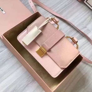 Miu Miu Goat Leather Shoulder Bag Pink 5BH609 VS06905