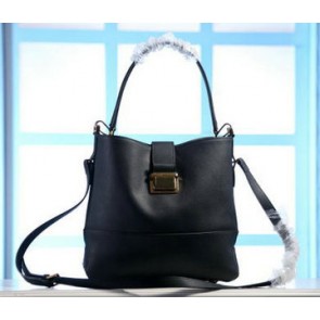 miu miu Madras Goat Leather Hobo Bag RR1918 Black VS05871