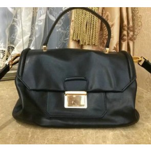 miu miu Soft Nappa-effect Calf Leather Bag RN1079 Black VS03899