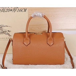 Prada Grainy Leather Boston Bag BN6311 Wheat VS08423