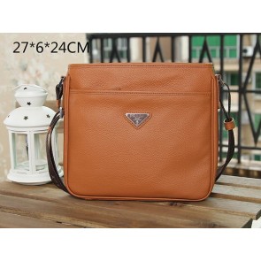 PRADA Grainy Leather Messenger Bag VA0797 Wheat VS00288