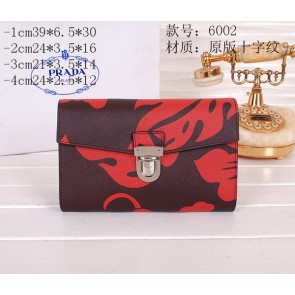 Prada Saffiano Leather Document Holder P60023 Red VS05598