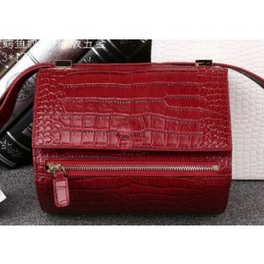 Quality Givenchy Pandora Box Bag Croco Leather G9986 Red VS06170