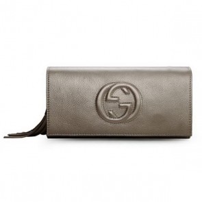 Quality Gucci Soho Original Leather Clutch 336753 Gold VS07471