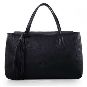 Replica Best Gucci Original Leather Lady Tassel Tote Bag 354476 Black VS09497