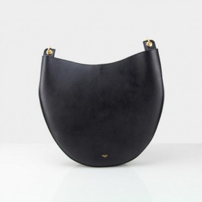 Replica Celine Hobo Handbag Original Leather 174893 Black VS00351