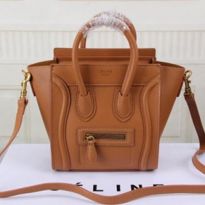 Replica Celine Luggage Nano Bag Original Leather CTS3309 Wheat VS09184