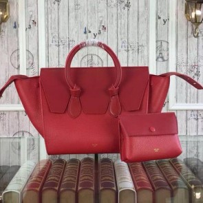 Replica Celine Tie Top Handle Bags Original Leather CT98314 Red VS08842