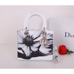 Replica Christian Dior Alstroemeria Flower Lady Dior Bag CD6088 White VS06307