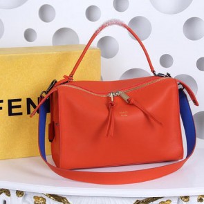 Replica Fendi Turquoise Strap Top Handle Bag FD39375 Orange VS04994