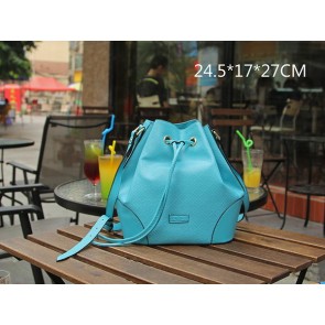 Replica Gucci Diamante Calf Leather Bucket Bag 354228 Light Blue VS06268