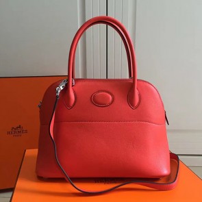 Replica Hermes Bolide 27 Bag in Red Swift Leather HB2701 VS09265