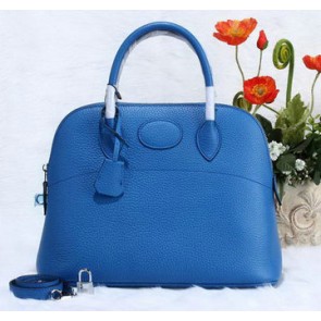 Replica Hermes Bolide 31CM Calfskin Leather Tote Bag H509083 Blue VS06000