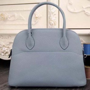 Replica Hermes Bolide 31CM Original Leather Tote Bag SkyBlue VS01759