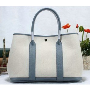 Replica Hermes Garden Party 36cm Tote Bag Canvas SkyBlue VS06528