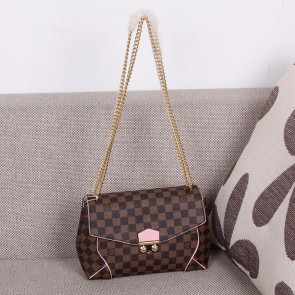 Replica Louis Vuitton Damier Ebene Canvas Colors And Materials Shoulder Bag N41596 Pink VS03607