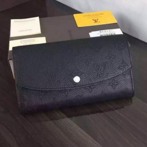 Replica Louis Vuitton Mahina Leather IRIS Wallet M60144 Black VS06682