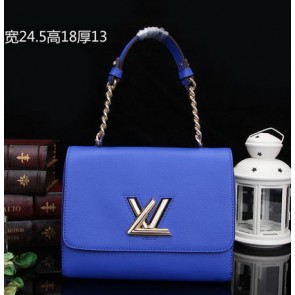 Replica Louis Vuitton Original Leather Twist Bag M48618 Blue VS05182