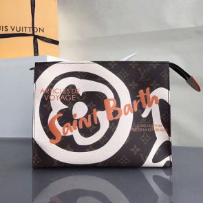 Replica Luxury Louis Vuitton Monogram Canvas Toiletry Pouch 26 Pink M44136 VS09866