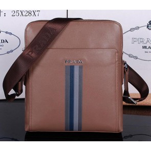 Replica Prada Smooth Leather Messenger Bag M38423 Wheat VS08819