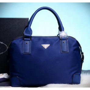Replica Prada Tssuto Boston Bag P2660 Blue VS00675