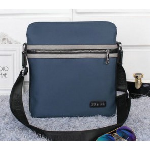 Replica Prada Vela Fabric Messenger Bags P85941 Blue VS05958