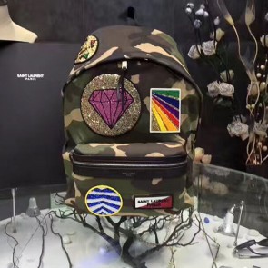 Replica Saint Laurent City Multi-patch Backpack 437087 VS01899