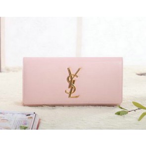 Saint Laurent Classic Monogramme Clutch Original Leather Y5486 Pink VS07084