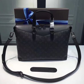 Sale 1:1 Louis Vuitton Monogram Eclipse Canvas Briefcase Explorer M40566 VS09145