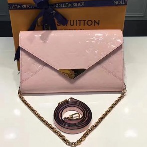 Sale 1:1 Louis Vuitton Monogram Vernis Mira Clutch Rose Ballerine M90990 VS04784