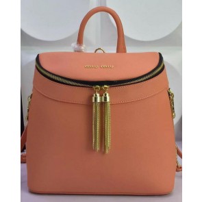 Sale 1:1 miu miu Backpack Calfskin Leather M0823 Pink VS04162