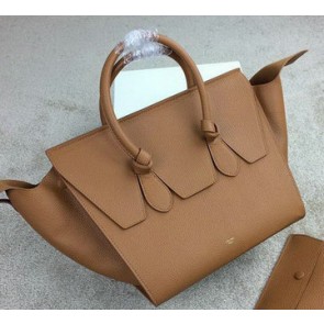 Sale 1:1 Replica Celine Tie Top Handle Bag Grain Leather 98314 Wheat VS00661