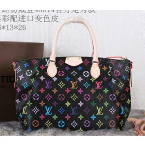 Sale 1:1 Replica Louis Vuitton Monogram Multicolore Turenne MM Bag M48814 Black VS05581